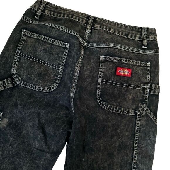 Dickies Black Acid Washed Cargo Jeans Size 5/27 - Picture 6 of 8